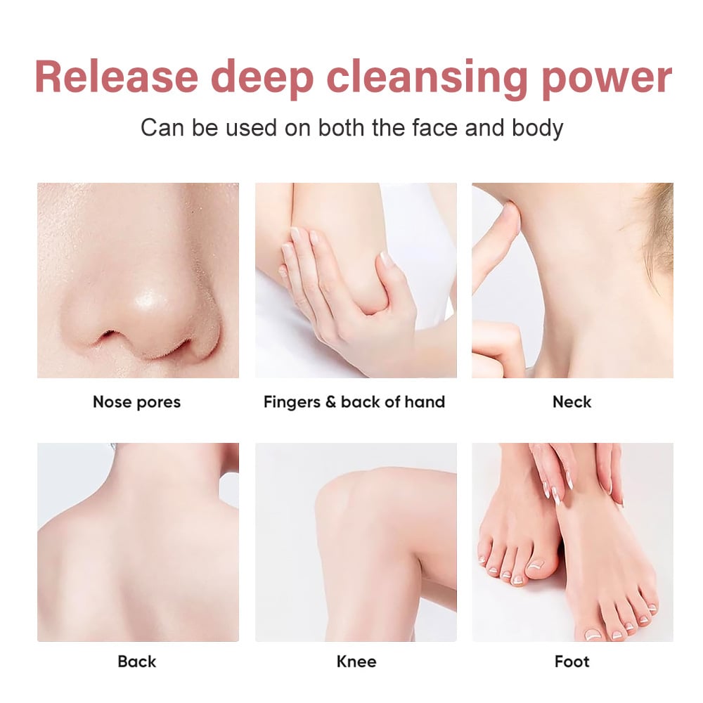 Sanftes Peeling-Gel befreit Poren, fördert Zellregeneration für geschmeidige, revitalisierte Haut im Gesicht & Körper.