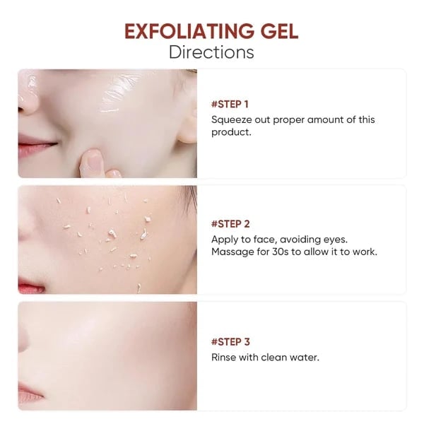 Exfolierendes Peeling-Gel für jugendlich glatte, strahlende Haut. Perfekt für Gesichtspflege & Körperpflege.