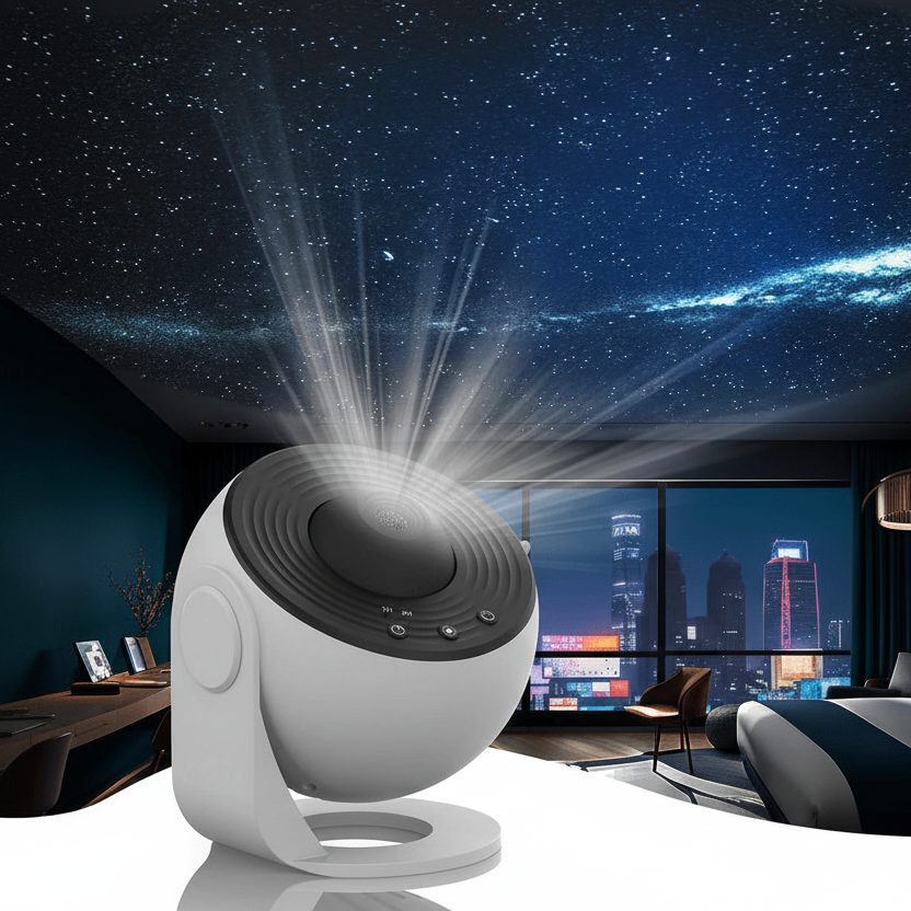 HD Sternenhimmel-Projektor mit 13 Galaxie-Discs, ideal für Kinder- und Schlafzimmerambiente.