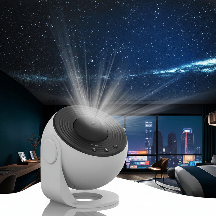 HD Sternenhimmel-Projektor mit 13 Galaxie-Discs, ideal für Kinder- und Schlafzimmerambiente.