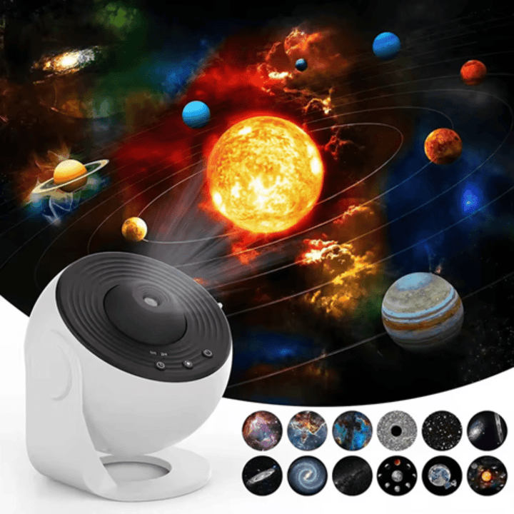 HD Galaxie-Projektor schafft entspannende Kosmos-Atmosphäre im Schlafzimmer, perfekt für Erwachsene.