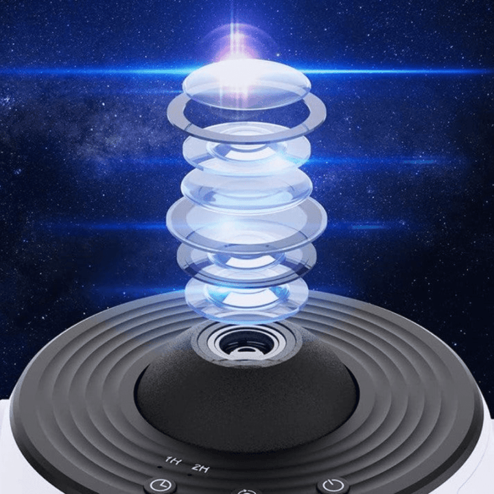 Sternenhimmel-Projektor mit 13 austauschbaren Galaxie-Discs für vielfältige Kosmos-Ansichten.