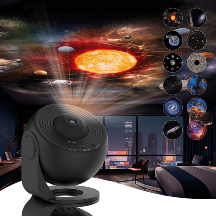 Universal Galaxie- & Sternenprojektor: HD Bilder, 13 Discs, perfekt für entspannte Abende.