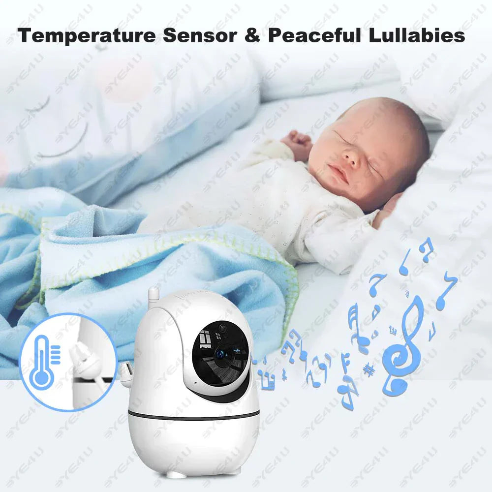 Video-Baby-Überwachung mit Temperaturanzeige sorgt für optimales Klima im Babyzimmer.
