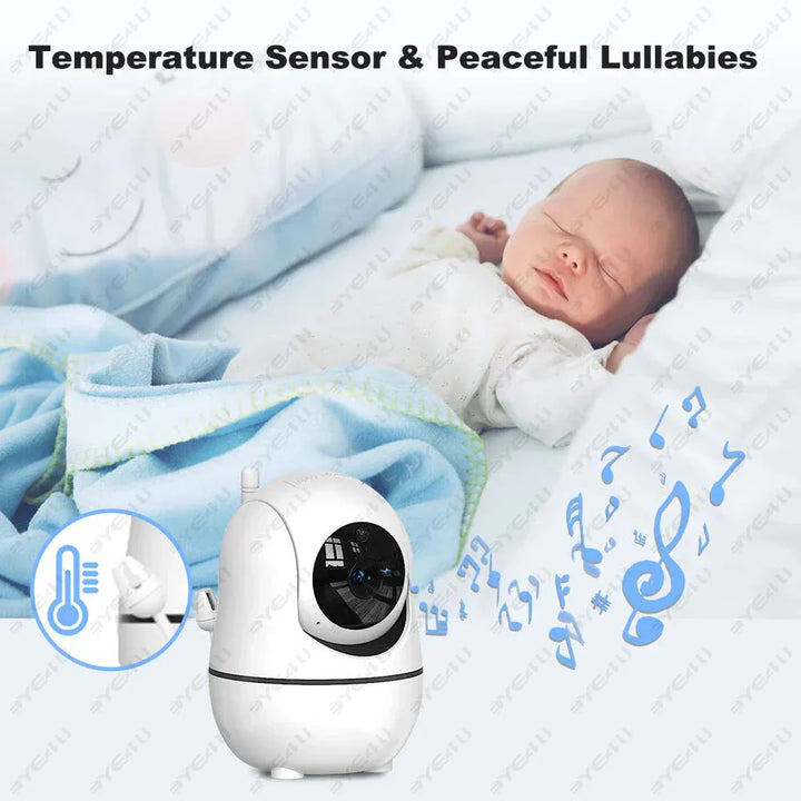Video-Baby-Überwachung mit Temperaturanzeige sorgt für optimales Klima im Babyzimmer.