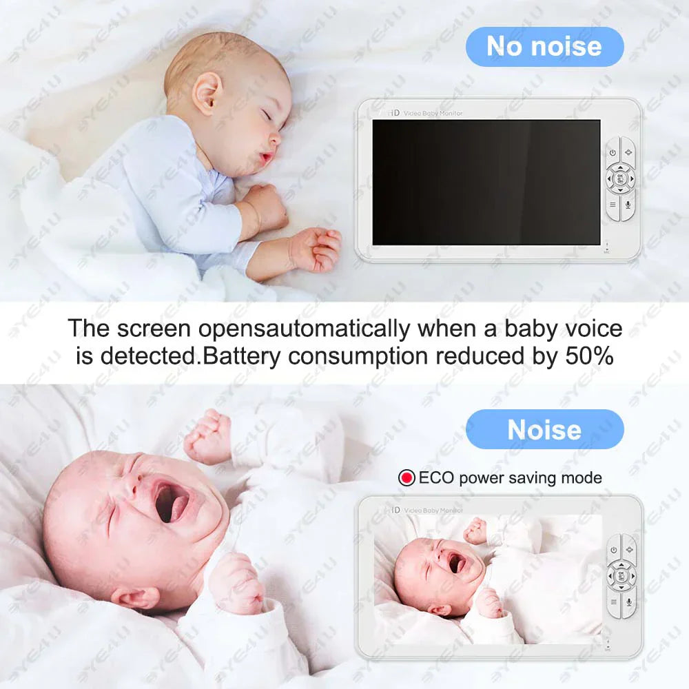 Babyphone mit integrierten Schlafliedern und HD-Kamera hilft beim Einschlafen des Babys.