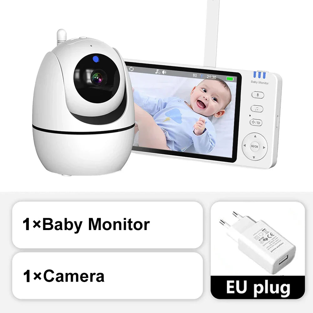 Klare Nachtsicht des HD Video-Babyphones zeigt schlafendes Baby sicher und deutlich im Dunkeln.
