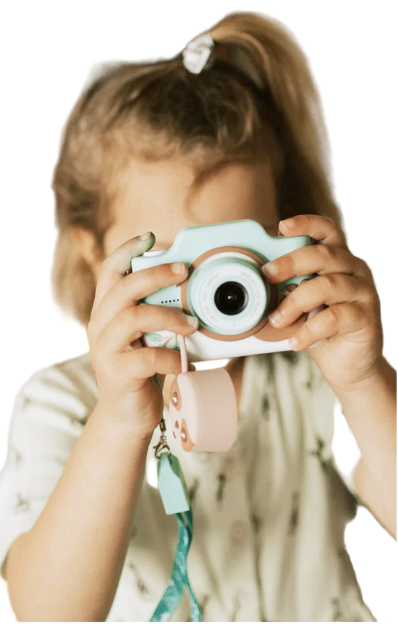 Digitalkamera für Kinder in Hellblau, Mintgrün oder Hellrosa. Die perfekte Kinderkamera für unvergessliche Momente.