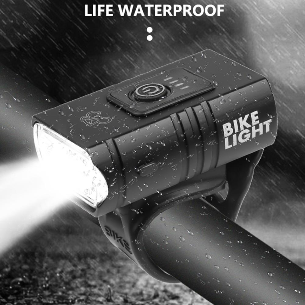 Sicheres Fahrrad Frontlicht für optimale Sichtbarkeit. Helles, wasserdichtes LED-Licht, USB wiederaufladbar.