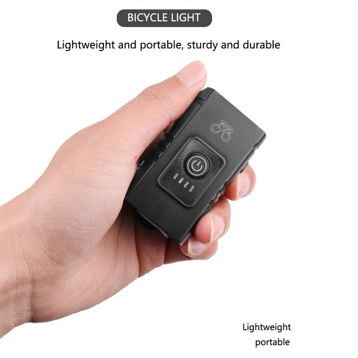 Langlebiges, wasserdichtes Fahrrad Frontlicht. Helle LED-Leuchte, USB-wiederaufladbar für Beleuchtung.