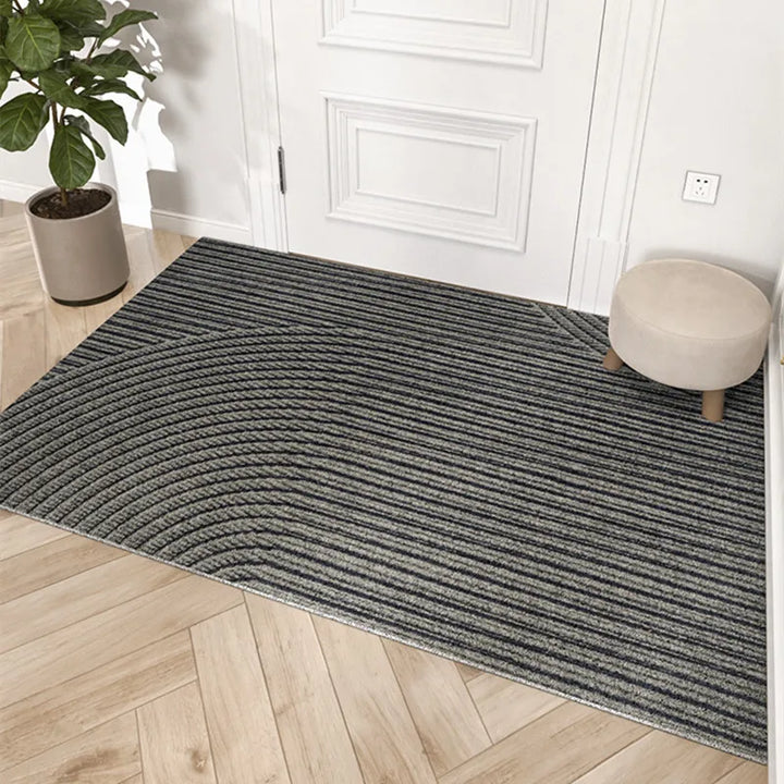 HelmGlanz Antischmutz Türmatte, nachhaltig aus recyceltem Material, in neutraler Farbe für den Eingangsbereich.