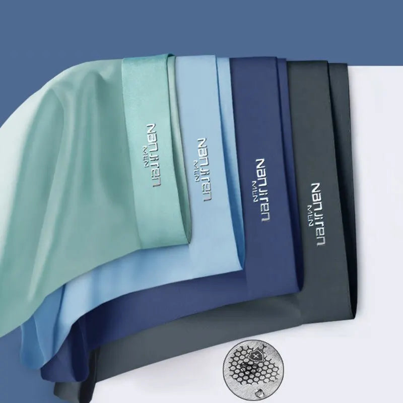 Herren 4er-Set Boxershorts: Kühlende, atmungsaktive Unterwäsche für täglichen Komfort und Frische.