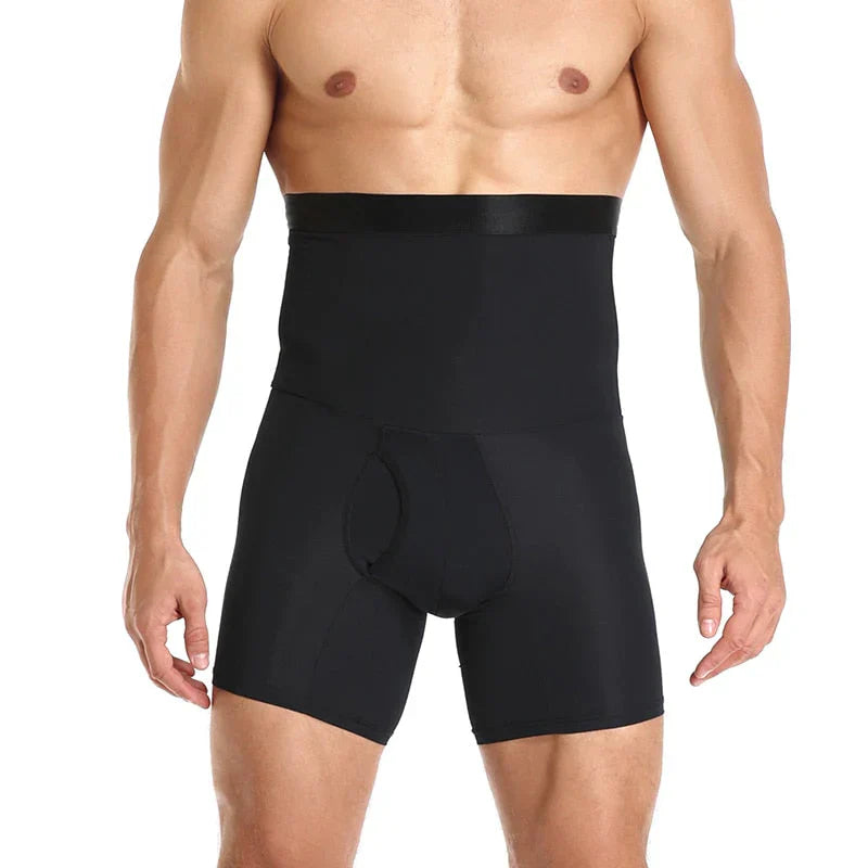 Herren Bauchkontroll-Shorts, schwarz, für eine definierte Silhouette und starken Halt im Alltag.