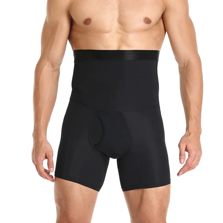 Herren Bauchkontroll-Shorts, schwarz, für eine definierte Silhouette und starken Halt im Alltag.