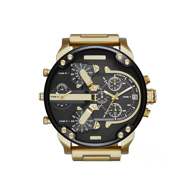 Wasserdichter Edelstahl-Chronograph, ideal für aktive Herren, mit präzisem Quarzwerk ausgestattet.