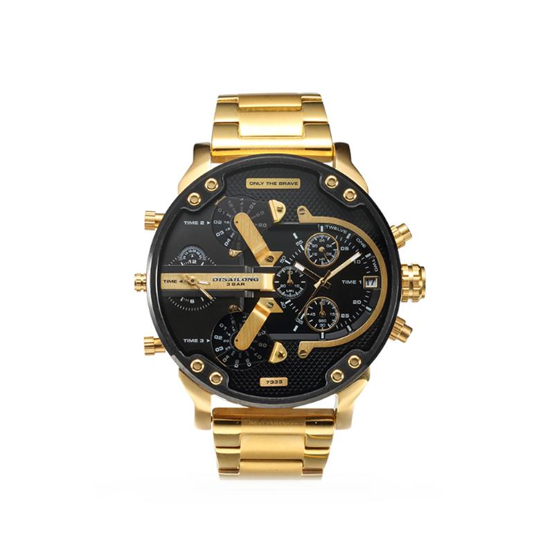 Makro-Aufnahme des Zifferblatts: feine Details des Chronographen auf der edlen Edelstahl-Uhr.