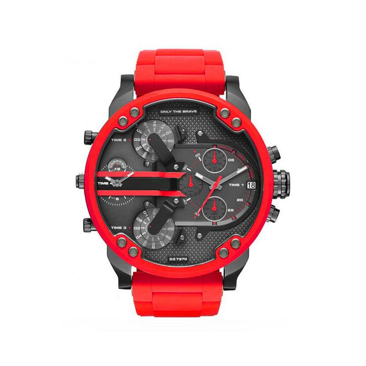 Robuste Herren-Edelstahl-Uhr mit präzisem Chronographen-Quarzwerk, für jeden Anlass geeignet.