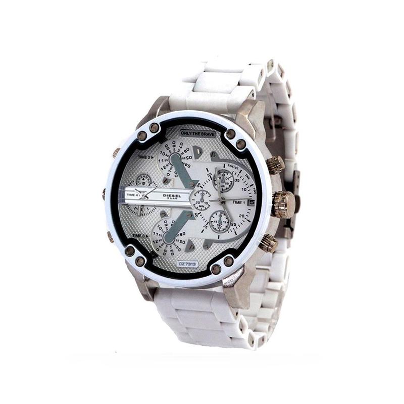Wasserdichter Edelstahl-Chronograph für Herren, Quarzwerk, ideal für Sport und den täglichen Gebrauch.