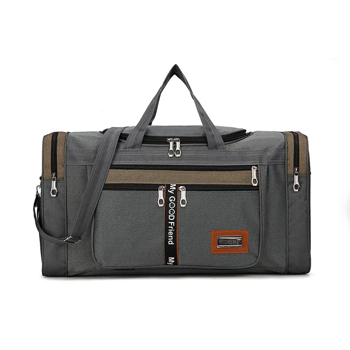 Männer Sporttasche/Freizeittasche: geräumige, faltbare Duffelbag aus Nylon, bereit für Fitnessstudio oder Sport.