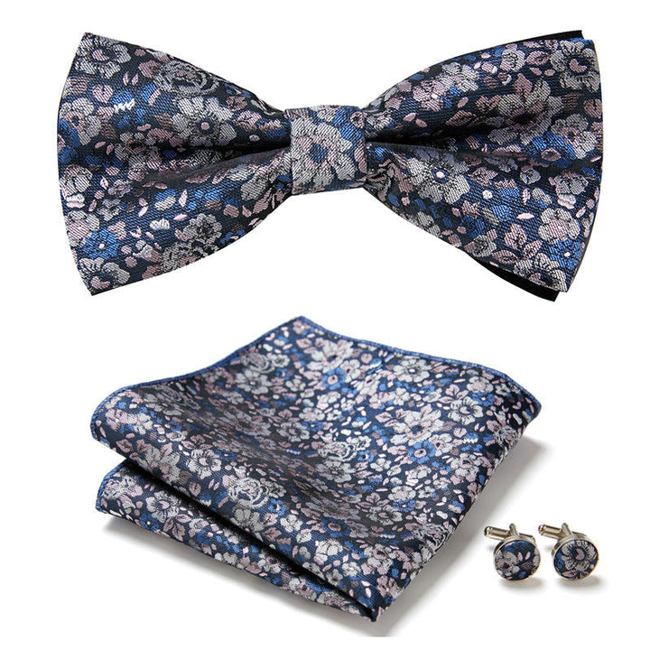 Herren Polyester Fliegen-Set, floral gemustert, perfekt für Hochzeitsgäste, Anzüge & festliche Partys.