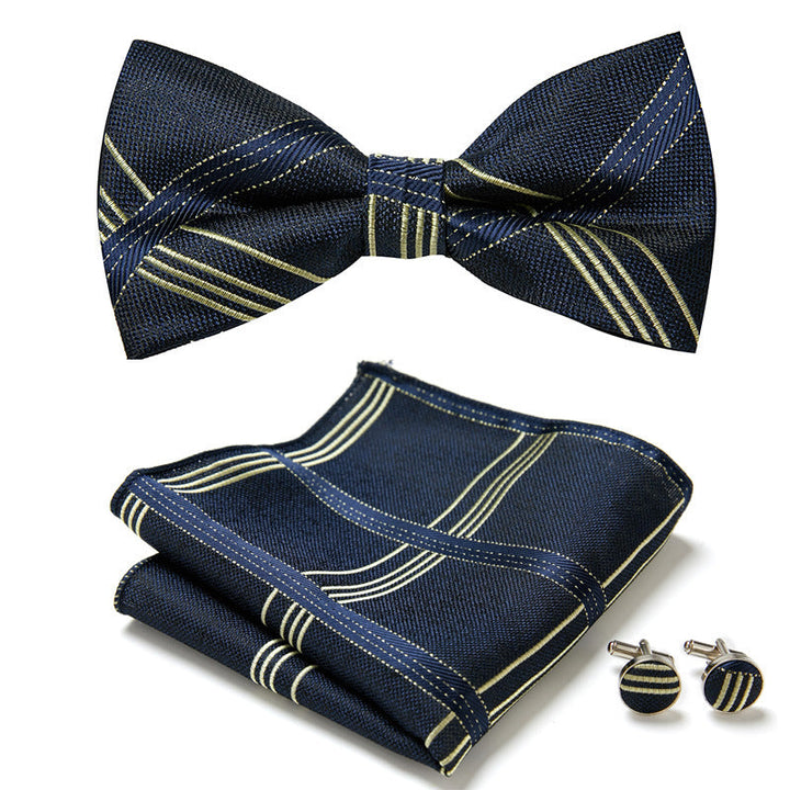 Stilvolles Herren Fliegen-Set mit Blumen, aus Polyester, für elegante Anlässe & Büro-Outfits geeignet.