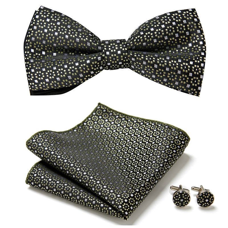 Modernes dreiteiliges Fliegen-Set für Herren, mit floralem Print, für Business & Freizeit-Mode, trendy.