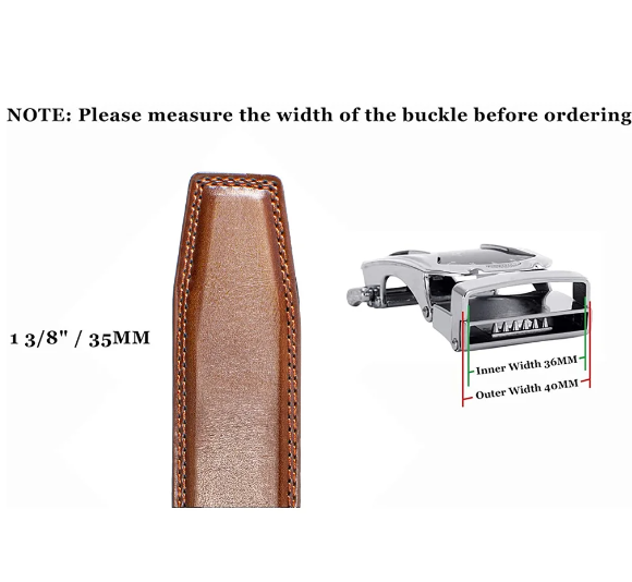 Moderner Herren Gürtel in Leder-Optik mit innovativer, automatischer Schnalle; bequem & chic.