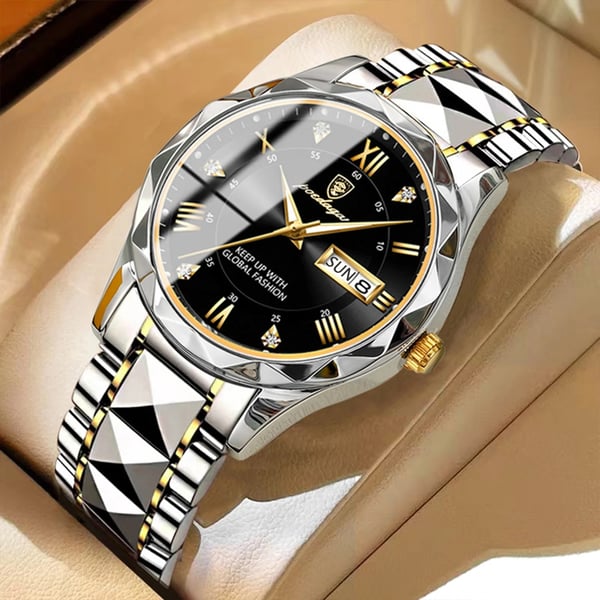 Exklusive Herren Armbanduhr, wasserdicht, mit Leuchtfunktion & Datumsanzeige – perfekte Geschenkidee.