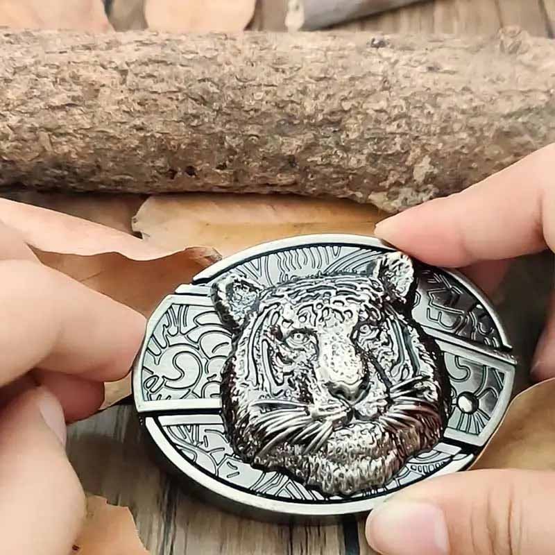 Vielseitige Herren Gürtelschnalle, Metall, oval; EDC-Werkzeug, Zinklegierung, ideal für Abenteuer.