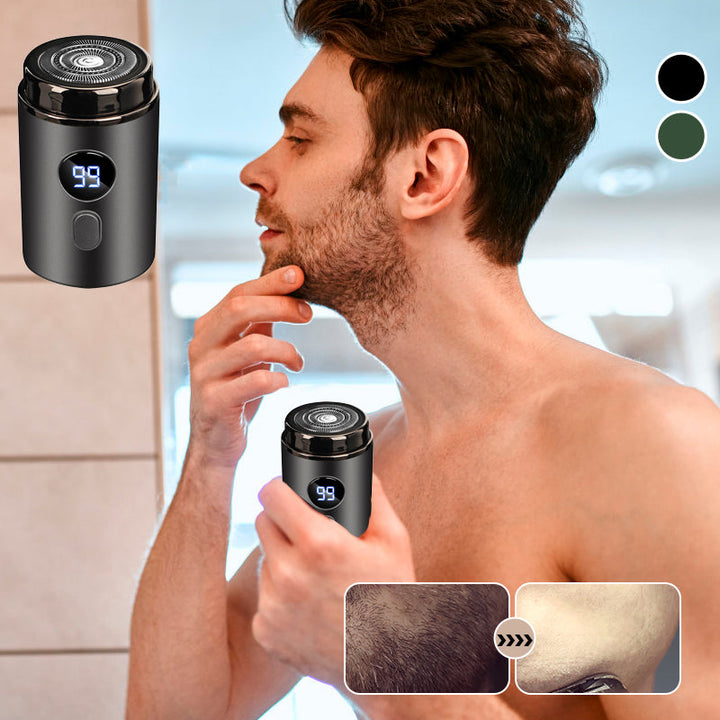 Herren Mini Elektrorasierer: Kompakt, USB-C, wasserfest. Für glatte Rasur unterwegs & auf Reisen.