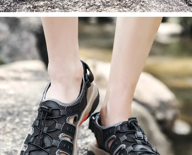 Komfortable Herren Freizeitschuhe; Outdoor Sandalen & Trekkingsandalen für den Sommer.