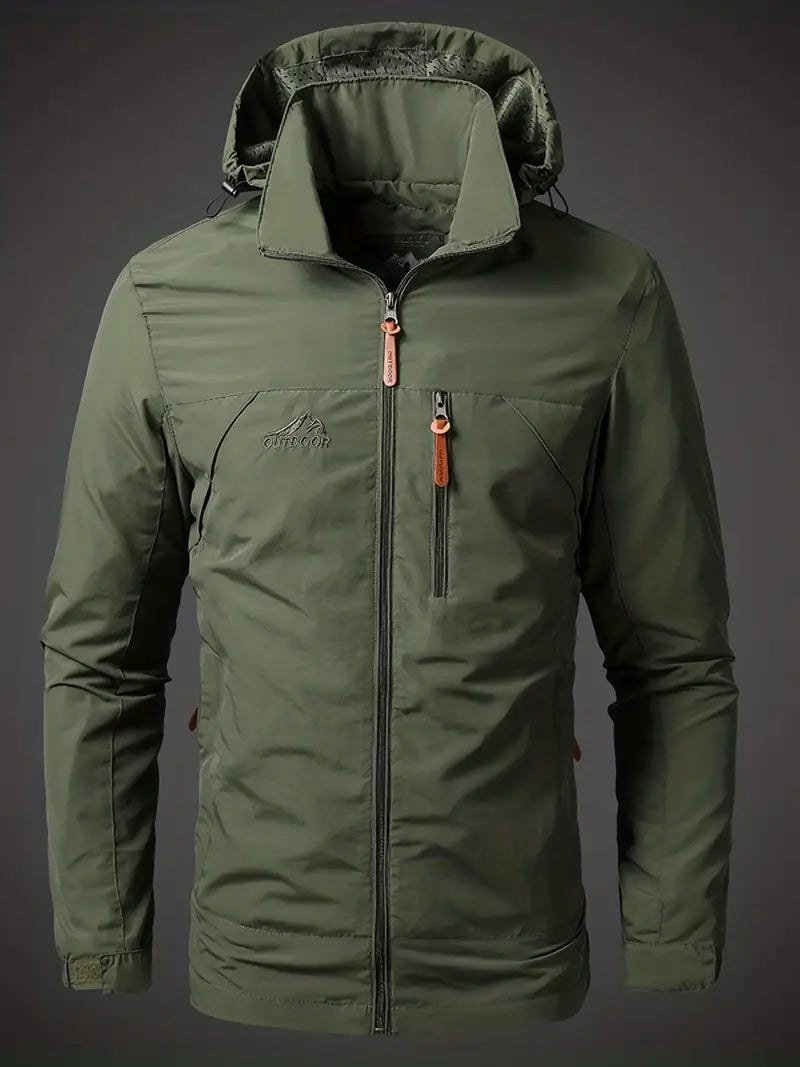 Robuste Herren Ganzjahresjacke, winddicht und wasserdicht, perfekt für vielfältige Outdoor-Aktivitäten.