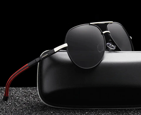 Herren Piloten-Sonnenbrille, polarisiert, UV400 Schutz. Ideal für Fahren & Outdoor-Aktivitäten.