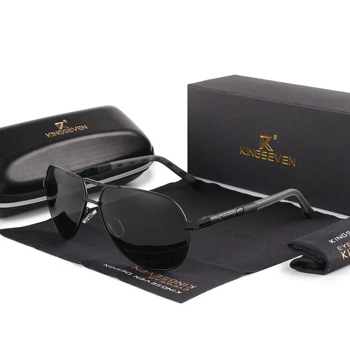 Elegante Herren Sonnenbrille, Pilotenform, polarisiert & UV400 Schutz, vielseitig für Alltag & Outdoor.