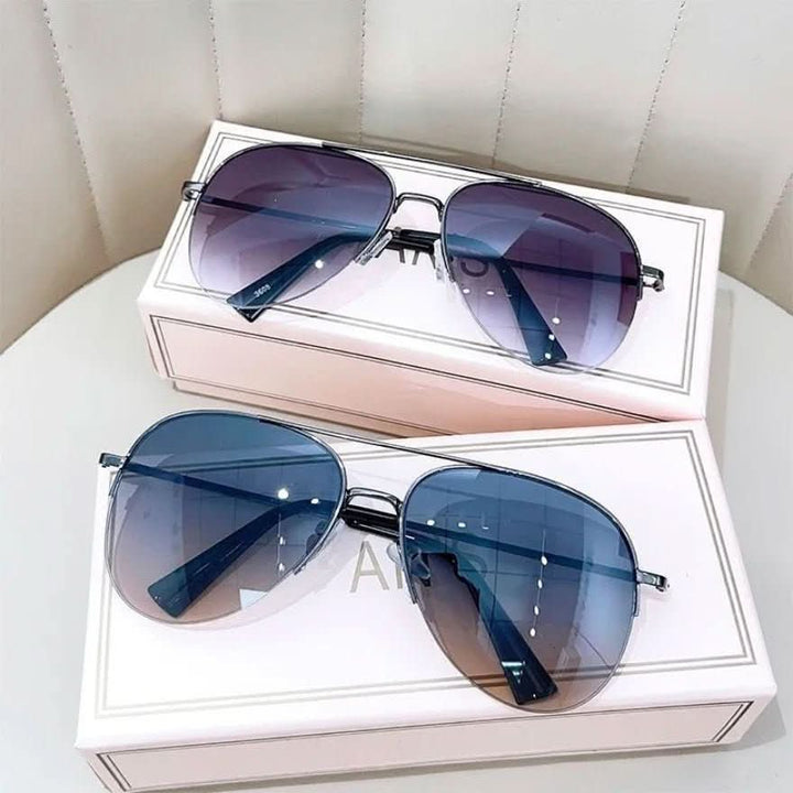 Elegante Herren Pilotensonnenbrille mit Verlaufsgläsern, Legierung und UV400-Schutz.