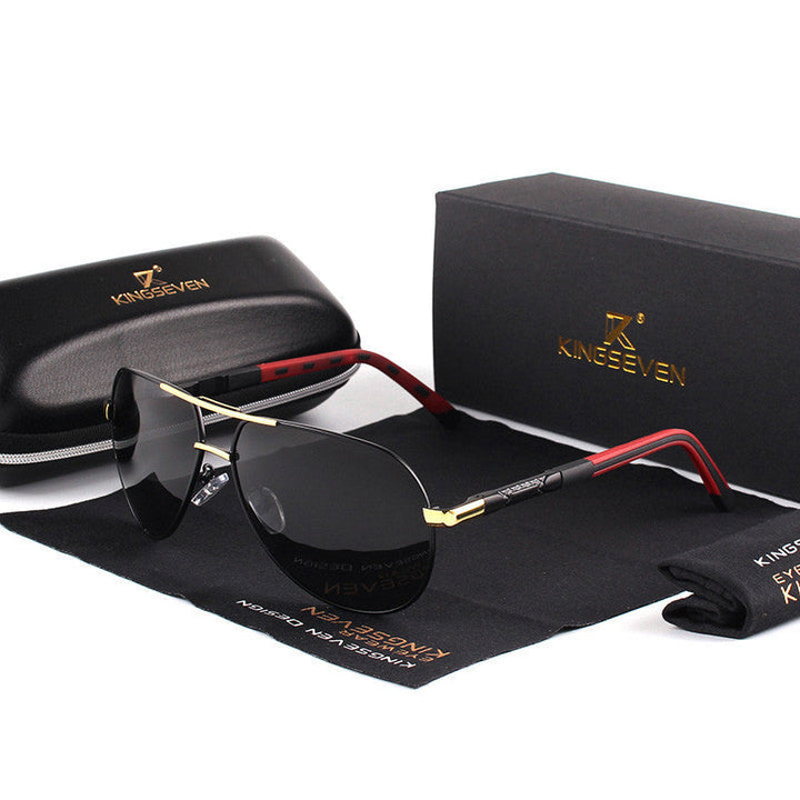 Robuste Herren Sonnenbrille mit 100% UV400 Schutz und polarisierten Gläsern, ideal für Garten & Outdoor.