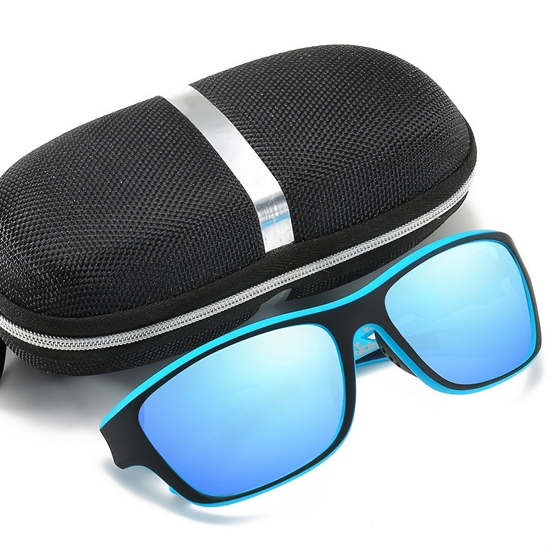 Sportliche Herren Sonnenbrille, polarisiert, mit Augenschutz. Perfekt als Laufbrille.