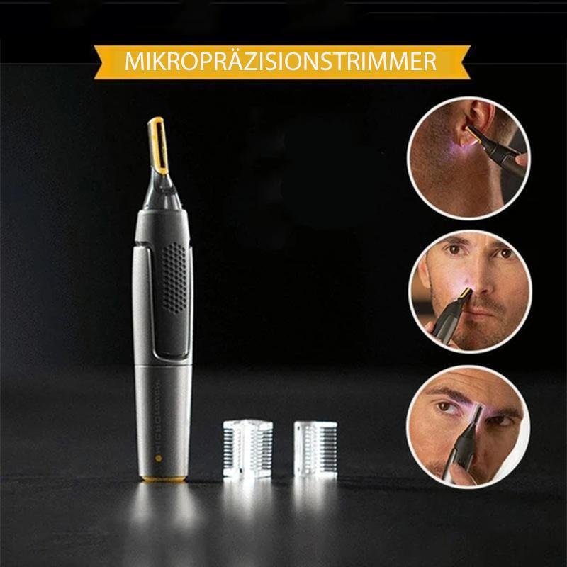 Nasenhaartrimmer & Ohrenhaartrimmer für Herren, präzise Bartkonturen & Augenbrauen mit LED-Licht.