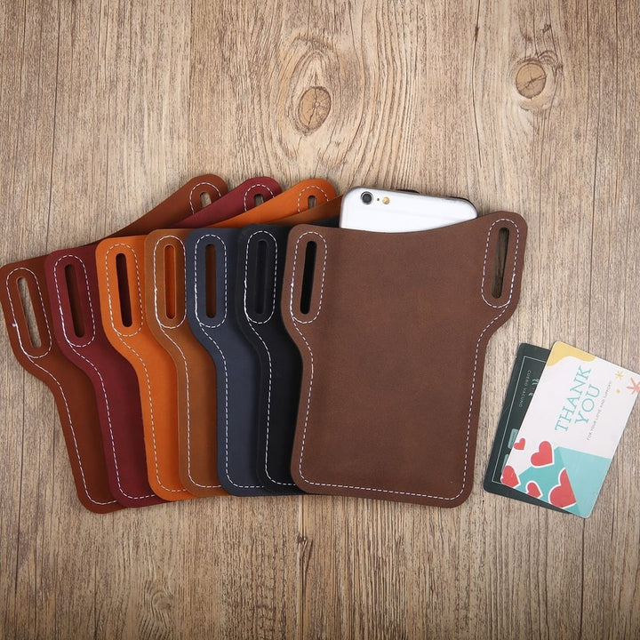 Alltags-Gürteltasche für Herren, PU Leder, vertikal, für Smartphones. Stilvoller & sicherer Handy Halter.