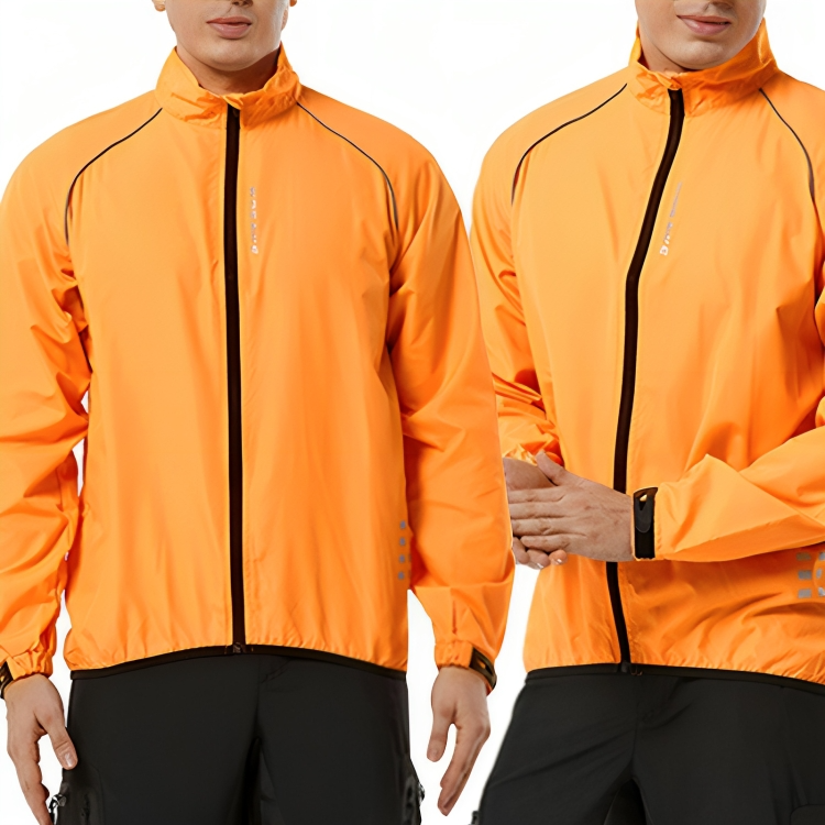 Hochsichtbare ReflectoRide Fahrradjacke für Herren, unverzichtbar für sicheres Radfahren bei Nacht.