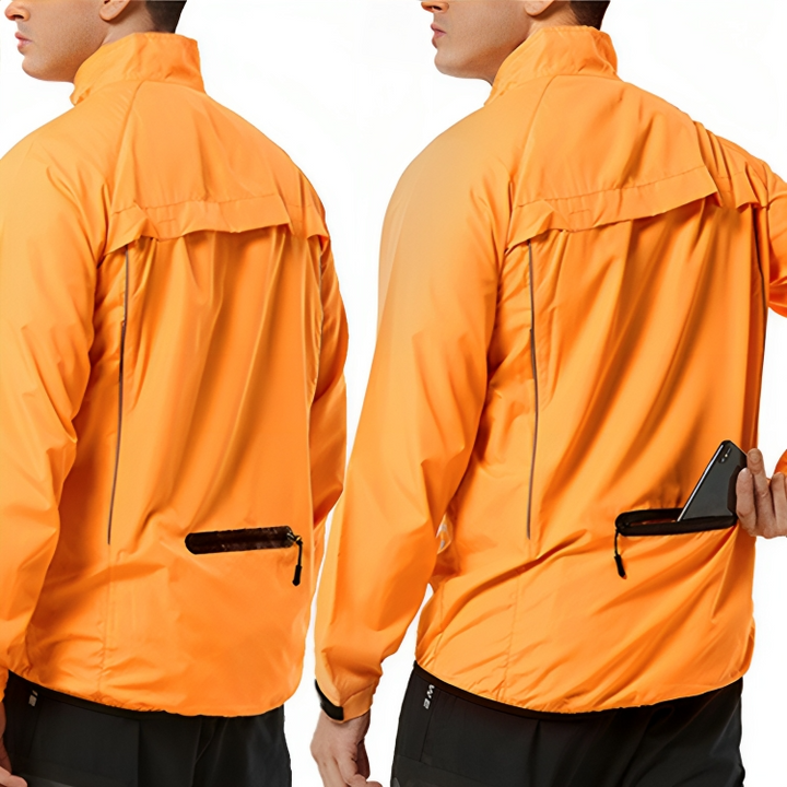 Komfortable ReflectoRide Herren Radjacke, reflektierend, mit ergonomischem Schnitt für Radfahrer.