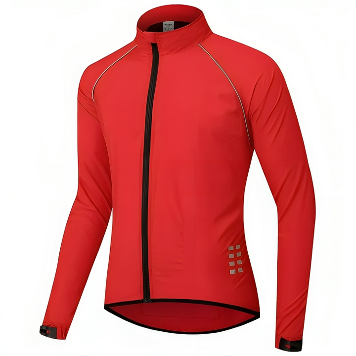 Stylische ReflectoRide Herren-Fahrradjacke, reflektierend, ideal für moderne Radpendler.
