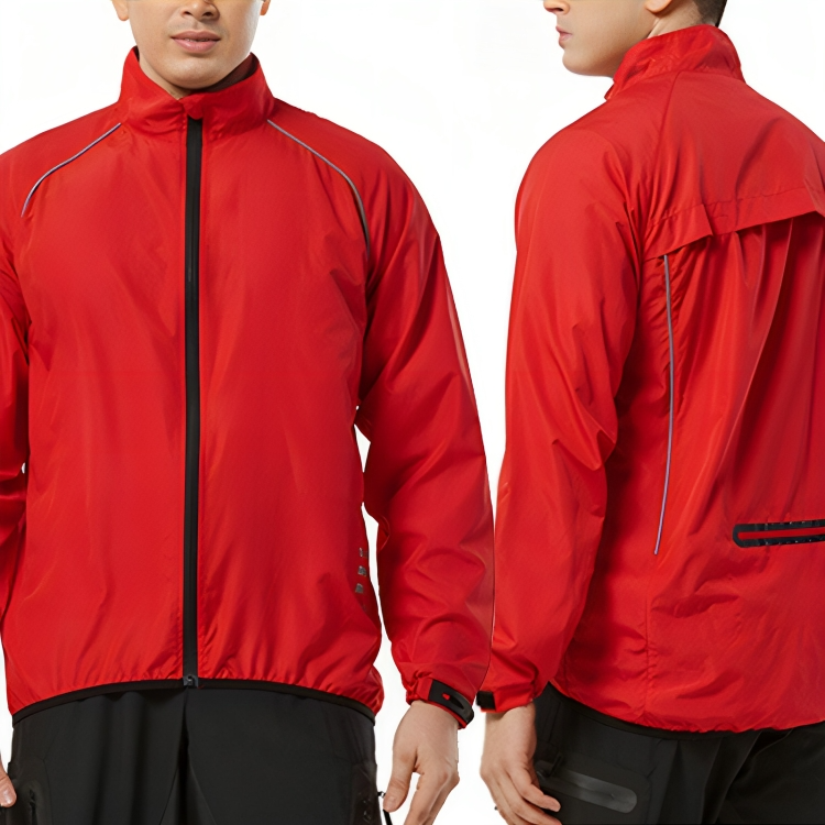 ReflectoRide Herren-Fahrradjacke mit praktischen Reißverschlusstaschen, reflektierend.