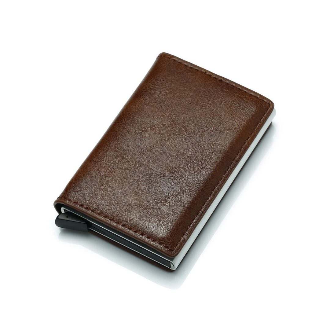 Sicheres Herren Slim RFID-Kartenetui aus Kohlenstofffaser & Leder, perfektes Reise-Portemonnaie.