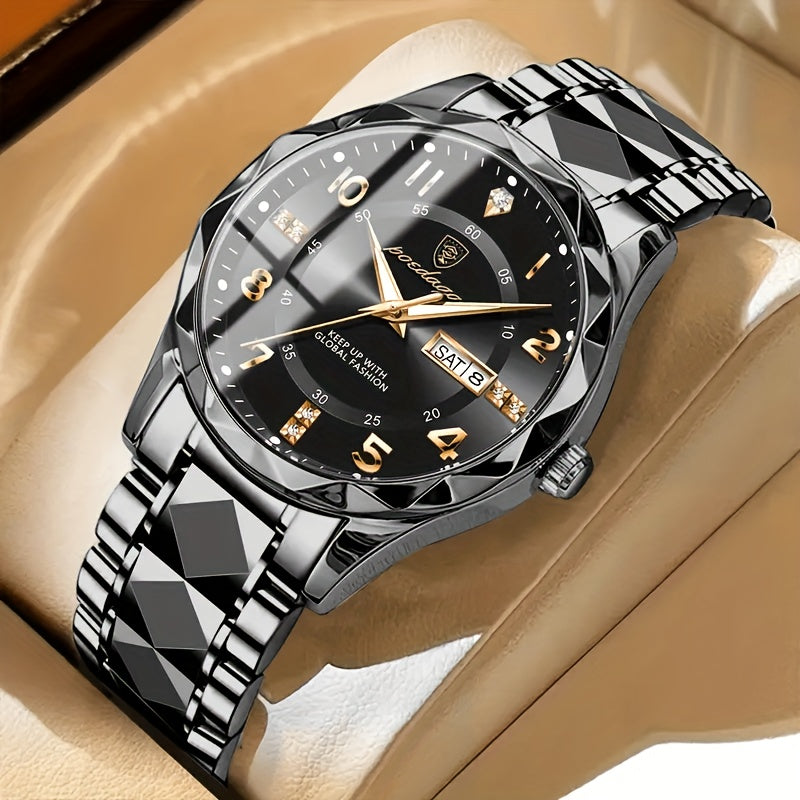 Herren Sportuhr Titan, wasserdicht, multifunktional mit Digital- & Analoganzeige, robustes Design.