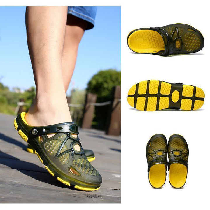 Moderne Herren Strandsandalen, atmungsaktiv, leicht, ideal als Pantoffel oder Badeschuh im Sommer.
