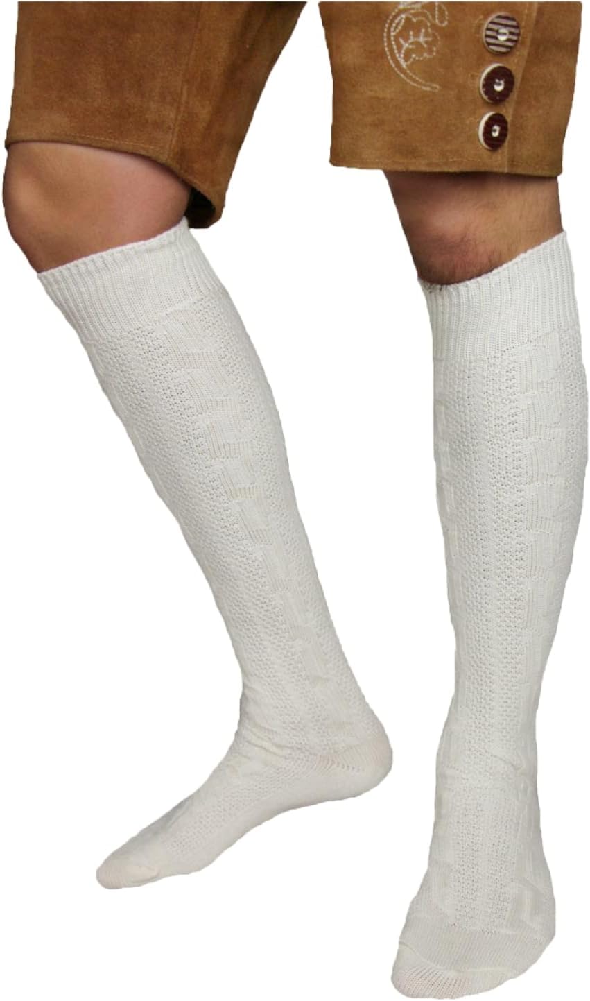 Authentische Herren Trachtenstrümpfe (Doppelpack) für festliche Trachtenmode. Bequeme Trachtensocken mit Zopfmuster.