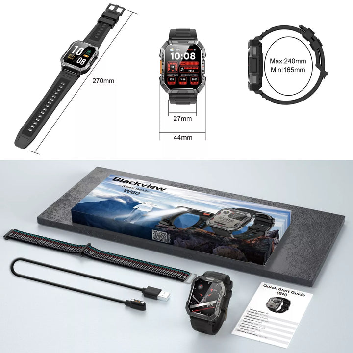 Robuste Herren TrailMate Smartwatch, stoßfest und wasserdicht, ideal für Outdoor-Sport & jedes Abenteuer.