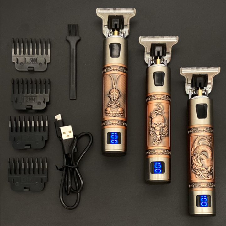 Präzisions-Haarschneider für Herren, Vintage-Look, ideal für Bart-Styling & Konturen. Kabelloser Trimmer.