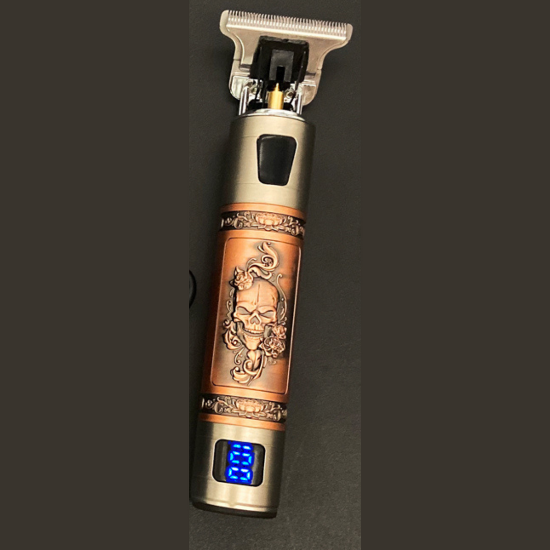 Herren Vintage Haarschneider für präzises Trimmen von Bart und Haaren. Kabelloser Rasierer im Retro-Look.